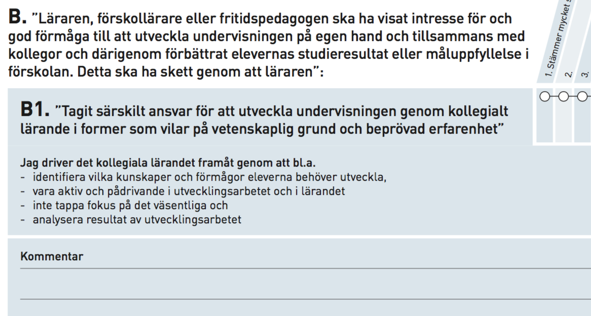 Bedömningsprotokoll för lärarlönelyftet